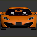 Orange Sports Car With Sleek Aerodynamic Design Black Wheels And Glossy Finish