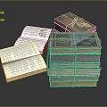 Open And Stacked Books Magazines With Various Vintage Covers Tied With Rope