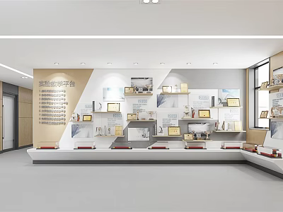 Party Building Culture Wall Design With Text Introductions Historical Photos And Honor Exhibits 3d model