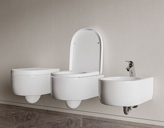 Modern Toilet Wall-mounted Toilet 3d model