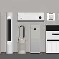 Contemporary White Home Appliances Collection Featuring Fans Purifiers And Air Conditioners