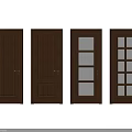 Wooden Swing Doors with Glass Panels and Modern Designs for Home Interior Decoration