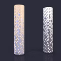 Decorative Columns with Multiple Designs Various Textured Patterns and Modern Metallic Finish for Interior Design 3d model