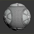 Detailed Spherical Satellite 3D Model With Textured Panels And Mechanical Structure