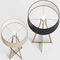 Modern Floor Lamps With Golden Bases And Colored Shades For Home Decor
