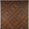 Wooden Wall Decor With Dark Brown Diamond Pattern And Geometric Design 3d model