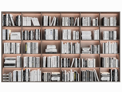 Modern bookcase 3d model