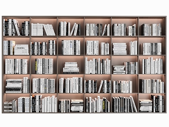 Modern bookcase 3d model