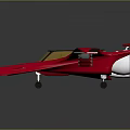 Red Futuristic Flying Car 3D Model With Sleek Aerodynamic Design And Detailed Render