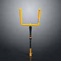 Yellow And Black Tactical Weapon With U Shaped Top And Long Handle
