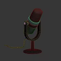 Vintage Design Desktop Microphone With Metal Stand For Professional Audio Use