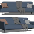 Modern Multiplayer Sofa Double Sofa 3d model