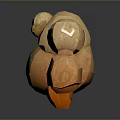 Chubby Stone Game and Movie Character With Rounded Body And White Belly Symbol