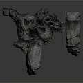 Intricate Hand Carved Stone Mythical Creature Sculpture With Detailed Textures