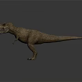 Realistic Tyrannosaurus Rex Standing 3D Model With Sharp Teeth And Small Forelimbs