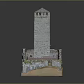 Tower defense sentry tower air defense watchtower observatory tower loft 3d model