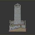 Tower defense sentry tower tower air defense watchtower observatory observatory observatory tower loft 3d model