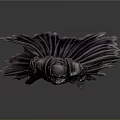 Armored Warrior 3D Model With Metal Armor And Flowing Cloak