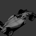 Sleek White Formula 1 Car With Aerodynamic Design Black Tires And Front Wing