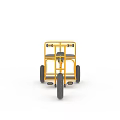 Yellow Tricycle With Seats Handrails And Sturdy Wheels For Kids Outdoor Use