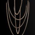 Modern Luxurious Chandelier With Multi Layer Metal Chains And Elegant Design Details