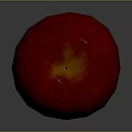 Juicy Ripe Red Apple With Shiny Vibrant Surface And Natural Stem