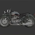 Two Vintage Motorcycles Featuring Classic Design Black Seats And Metallic Details