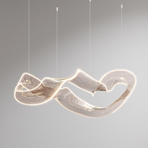 Modern chandelier streamer chandelier 3d model