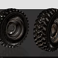 Car Parts Durable Off Road Tires With Heavy Duty Tread And Metal Rims