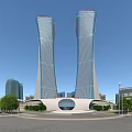 Aerial Planning of Modern Urban Area With High Rise Buildings Green Spaces and Road Layout
