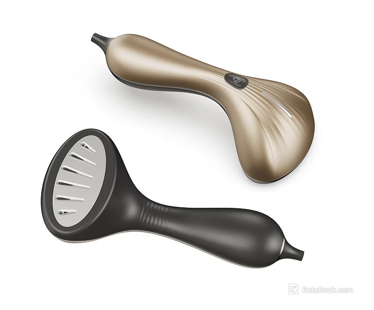 Household Electrical Appliances Handheld Massagers with Gold and Black Designs for Daily Use 3d model 