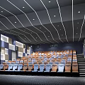 Modern Cinema Interior With Large Screen And Comfortable Seats For Movie Viewing