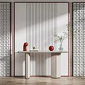 Modern End Desk 3d model