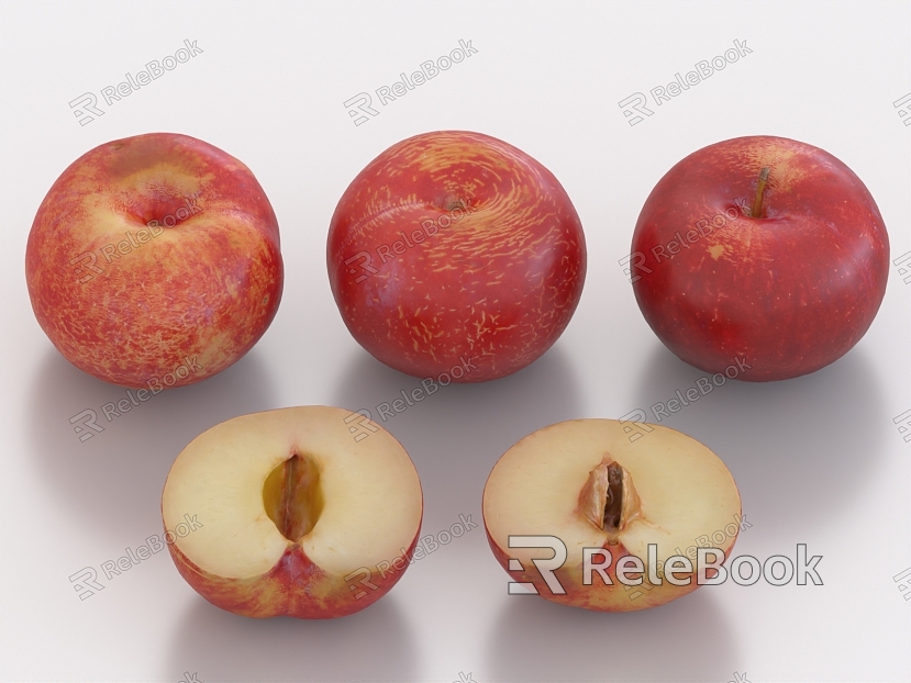 plum red plum fruit food model