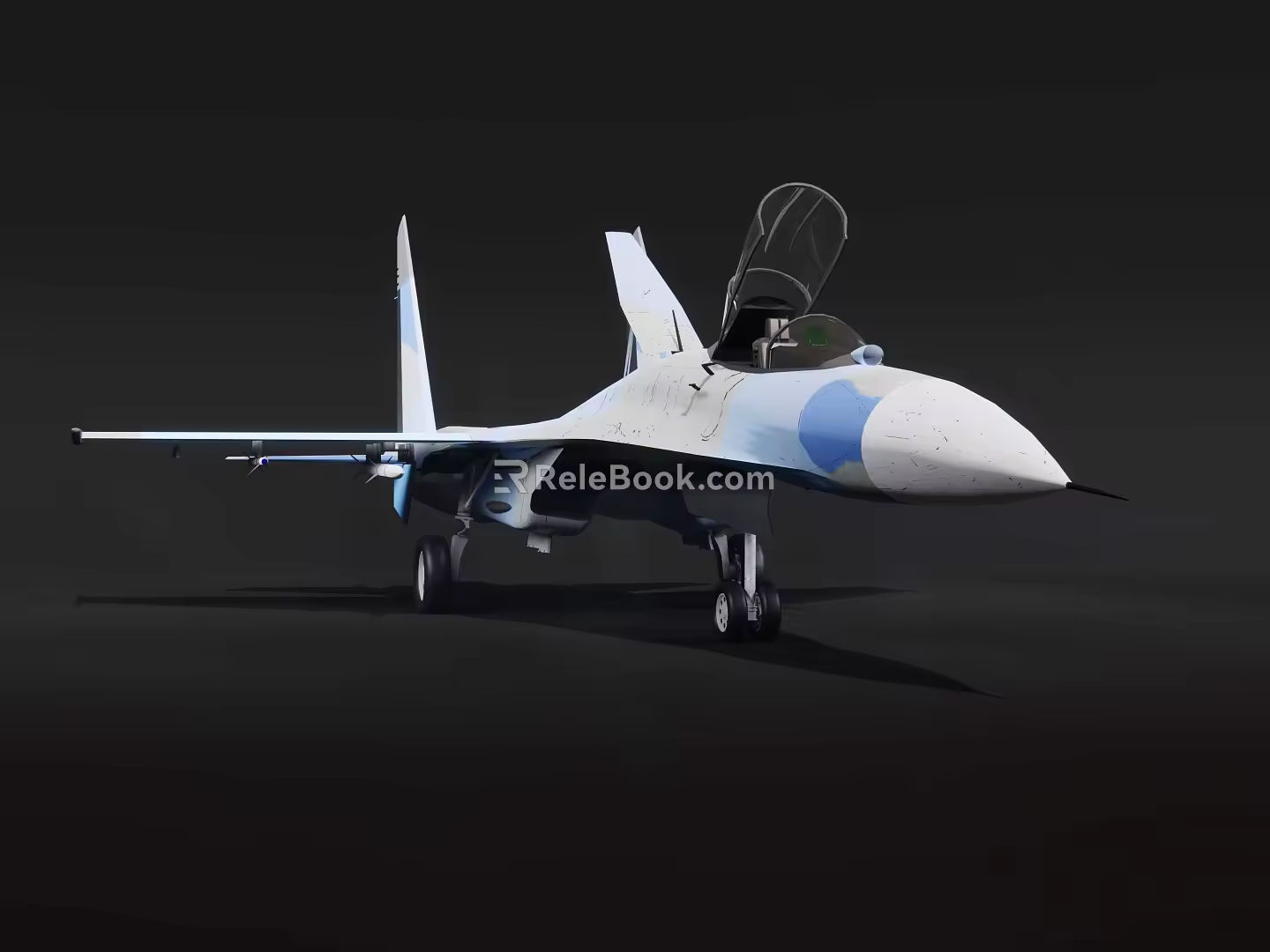 su-27 fighter remote control toy 3d model