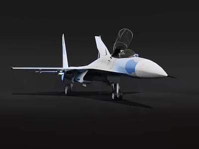 su-27 fighter remote control toy 3d model