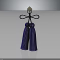 Modern Clothes Hanger with Purple Tassels and Diamond Shaped Decoration