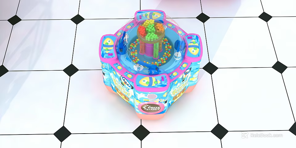 Colorful Multifunctional Children's Toy Activity Table With Small Balls Various Patterns And Play Surfaces 3d model 
