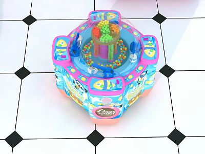 Colorful Multifunctional Children's Toy Activity Table With Small Balls Various Patterns And Play Surfaces 3d model