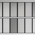 Modern Room Divider Designs With Various Grid Patterns And Textured Panels 3d model