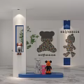 BE@RBRICK Store Interior With Various Collectible Figures Colorful Posters And Green Plants Decor