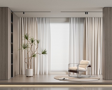 Modern Curtains 3d model