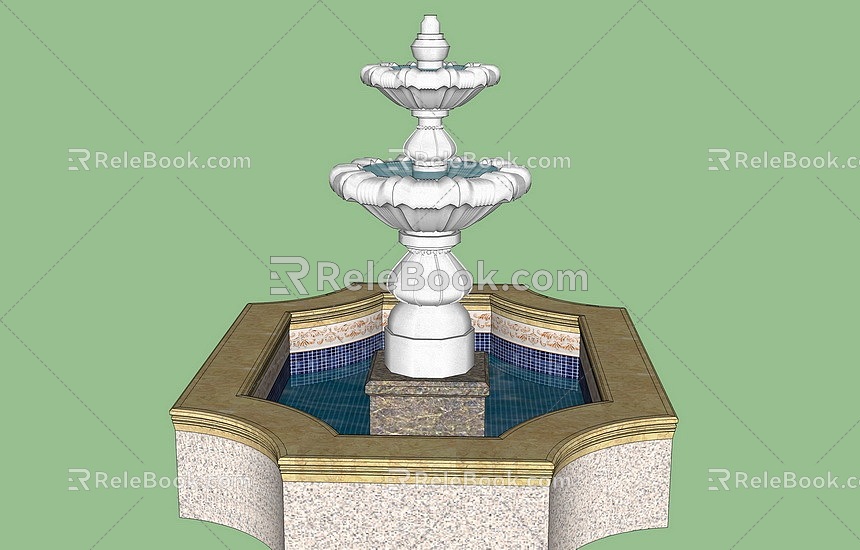 European Waterscape Fountain model