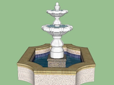 European Waterscape Fountain model