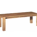Japanese Style Dining Table Solid Wood Dining Table Log Long Table 3d model