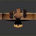 Elegant Classical Wooden Violin Musical Instrument Handcrafted with Acoustic Design and Vintage Style