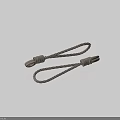 Practical Black Rope Knots For Daily Household Use With Two Pieces And Durable Material
