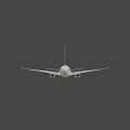Airstruct Commercial Passenger Airplane With White Fuselage Wings And Engines