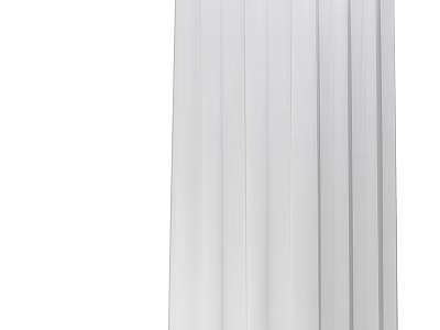 White Shower Curtain Essential Bath Accessory For Modern Bathroom Decor 3d model