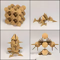 Creative Building Blocks With Various Stacked Geometric Shapes And Structures 3d model